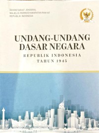 Image of Undang-undang dasar negara Republik Indonesia tahun 1945